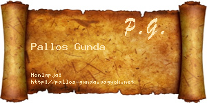 Pallos Gunda névjegykártya