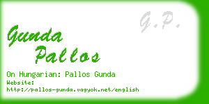 gunda pallos business card